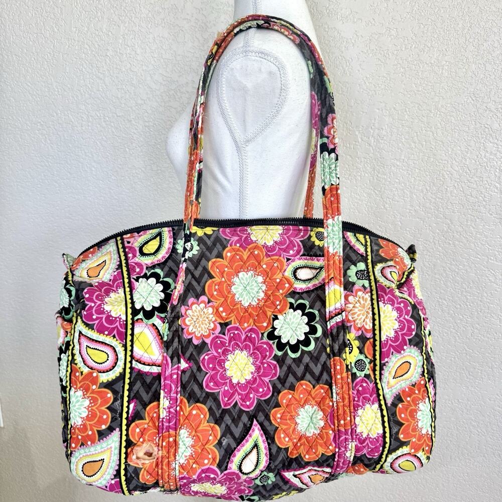 Vera Bradley Jubilee Large Duffel Travel Bag Floral AS IS Repair Craft Project